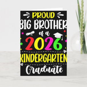 Trotse grote broer Cl van afgestudeerde kleuter 20 Kaart