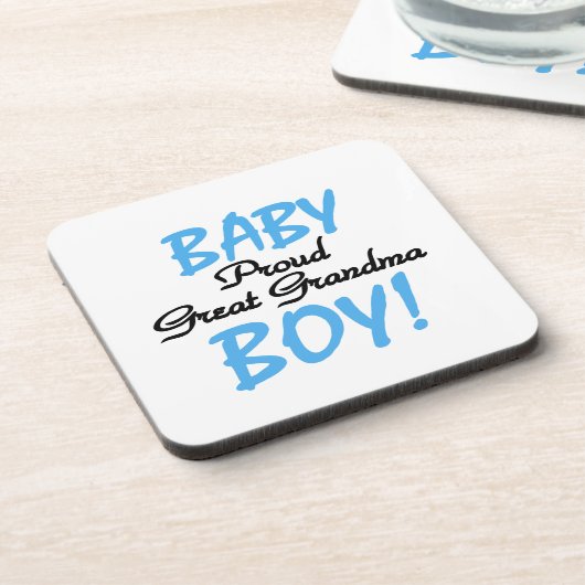 Trotse Grote Oma Baby Jongen Cadeaus Bier Onderzetter (Linkerzijde)