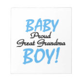Trotse Grote Oma Baby Jongen Cadeaus Notitieblok (Voorkant)