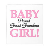 Trotse Grote Oma Baby Meisje Gifts Notitieblok (Voorkant)