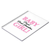 Trotse Grote Oma Baby Meisje Gifts Notitieboek (Linkerzijde)