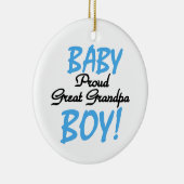 Trotse Grote Opa Baby Jongen Cadeaus Keramisch Ornament (Rechts)