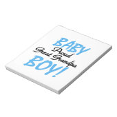 Trotse Grote Opa Baby Jongen Cadeaus Notitieblok (Linkerzijde)