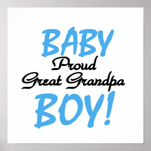 Trotse Grote Opa Baby Jongen Cadeaus Poster (Voorkant)