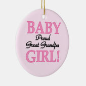 Trotse Grote Opa Baby Meisje Gifts Keramisch Ornament (Rechts)