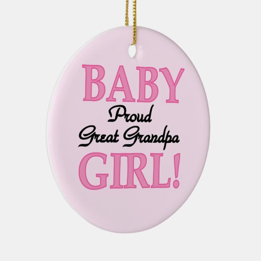 Trotse Grote Opa Baby Meisje Gifts Keramisch Ornament (Rechts)