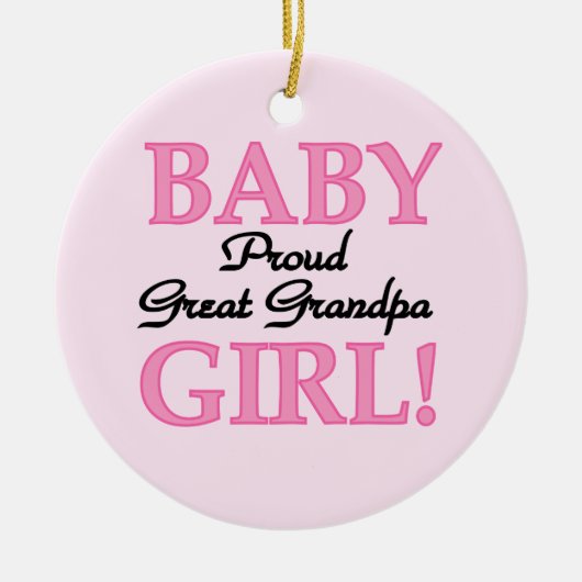 Trotse Grote Opa Baby Meisje Gifts Keramisch Ornament (Voorkant)