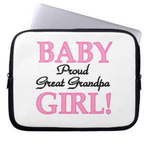 Trotse Grote Opa Baby Meisje Gifts Laptop Sleeve