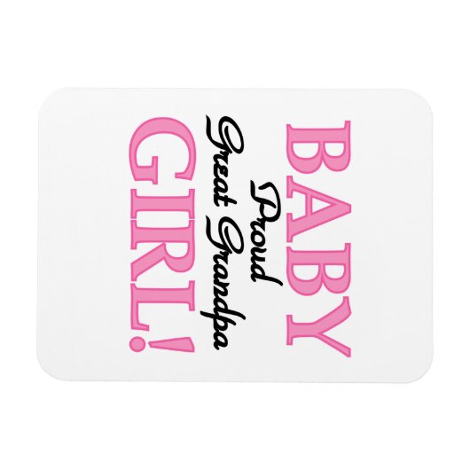 Trotse Grote Opa Baby Meisje Gifts Magneet (Horizontaal)
