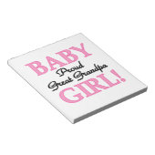 Trotse Grote Opa Baby Meisje Gifts Notitieblok (Schuin)