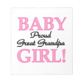 Trotse Grote Opa Baby Meisje Gifts Notitieblok (Voorkant)