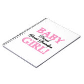 Trotse Grote Opa Baby Meisje Gifts Notitieboek (Linkerzijde)