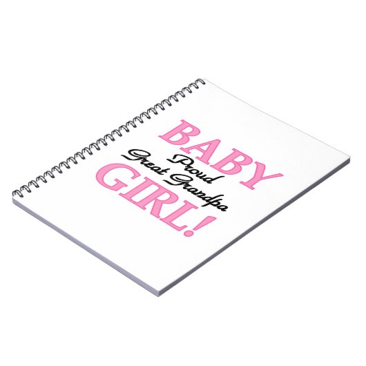 Trotse Grote Opa Baby Meisje Gifts Notitieboek (Linkerzijde)