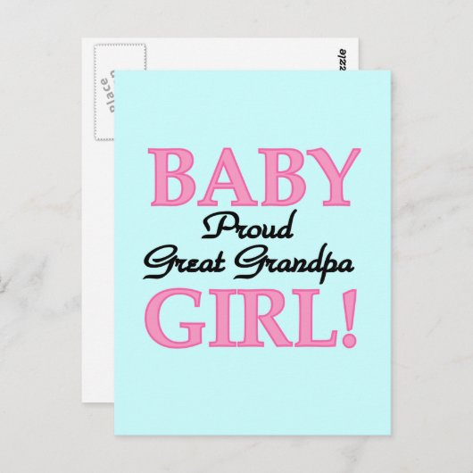 Trotse Grote Opa van Meisje T-shirts en Geschenken Briefkaart (Voorkant / Achterkant)