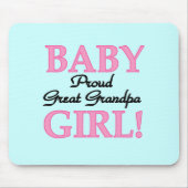 Trotse Grote Opa van Meisje T-shirts en Geschenken Muismat (Voorkant)