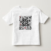 Trotse grote zus - Bloemencelificatie Kinder Shirts (Voorkant)