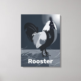 Trotse Haan Donkerblauwe Keuken Muur Decor Canvas Afdruk