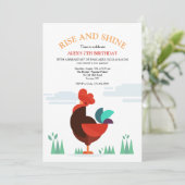 Trotse haan uitnodiging (Staand voorkant)