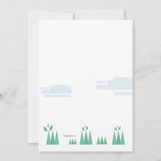 Trotse haan uitnodiging (Achterkant)