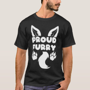 Trotse harige Fursona Dierenkostuum Conventie T-shirt