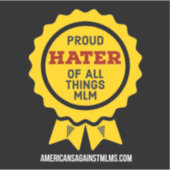 Trotse Hater van alle dingen MLM-kleine vinyl stic Sticker (Voorkant)