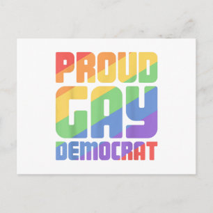 Trotse HBT-democraat Funny LGBT Briefkaart