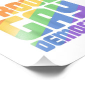 Trotse HBT-democraat Funny LGBT Foto Afdruk (Hoek)