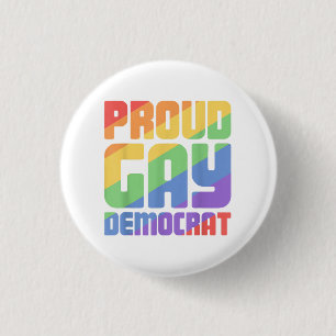 Trotse HBT-democraat Funny LGBT Ronde Button 3,2 Cm