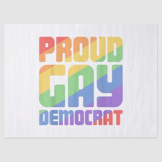 Trotse HBT-democraat Funny LGBT Tissuepapier (Voorkant)