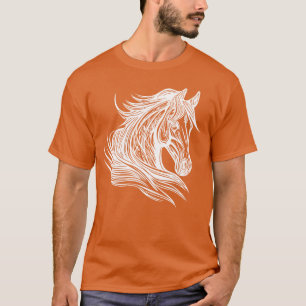 Trotse Hengst Portret Mane Inhe Windpaarden cadeau T-shirt