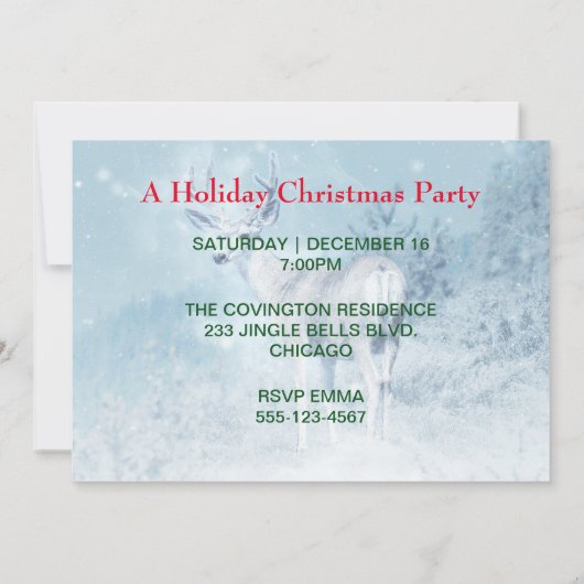 Trotse Herten Staan in het Wild - Kerstfeest Kaart (Achterkant)