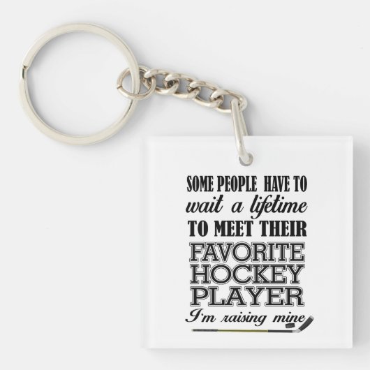 Trotse Hockey Moeder Foto Sleutelhanger (Voorkant)