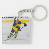 Trotse Hockey Moeder Foto Sleutelhanger (Achterkant)