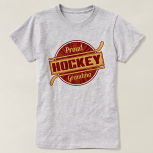 Trotse hockey oma met achterkant print t-shirt