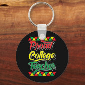 Trotse Hogeschool Docent Black History Month Afrik Sleutelhanger (Voorkant)