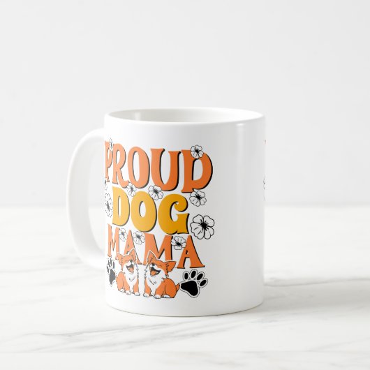 Trotse hond mama koffiemok (Voorkant links)