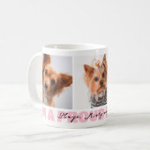 Trotse Hond Moeder Cadeau Aangepaste Foto Collage  Koffiemok (Voorkant links)