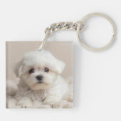 Trotse Hond Moeder Moederdag Dubbelzijdig  Sleutelhanger (Achterkant)