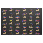 Trotse hond moeder van een mopshond stof (Fat Quarter)