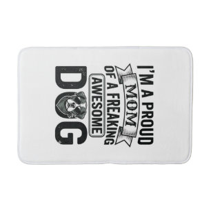 Trotse Hond Moeder Vintage Gravure Vector Design_1 Badmat