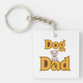 Trotse Hond Papa Vaderdag Dubbelzijdig  Sleutelhanger (Voorkant)