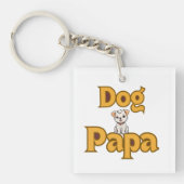 Trotse Hond Papa Vaderdag Dubbelzijdig Sleutelhanger (Voorkant)
