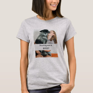Trotse hondenmoeder gepersonaliseerd afbeelding en t-shirt