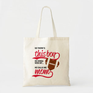 Trotse honkbalmoeder foto tote bag