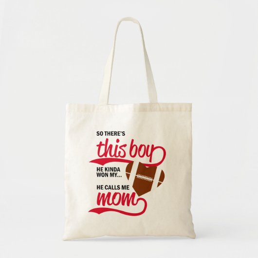 Trotse honkbalmoeder foto tote bag (Voorkant)