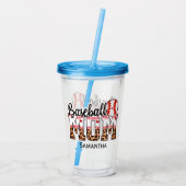 Trotse honkbalmoeder - Game Day Enthusiast Acryl Drinkbeker (Achterkant)