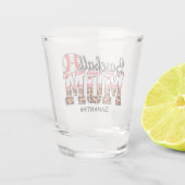 Trotse honkbalmoeder - wedstrijdenthousiast shot glas (Achterkant)