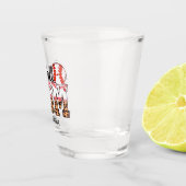 Trotse honkbalmoeder - wedstrijdenthousiast shot glas (Rechts)