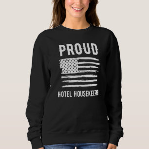 Trotse Hotel Huishoudster Beroep Amerikaanse Vlag Trui
