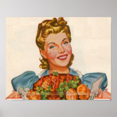 trotse huisvrouw bij het diner poster (Voorkant)
